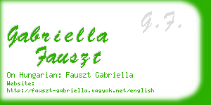 gabriella fauszt business card